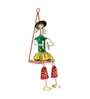 Green & Red Handpainted Musician Doll Metal Wall Art
