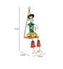 Green & Red Handpainted Musician Doll Metal Wall Art
