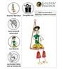 Green & Red Handpainted Musician Doll Metal Wall Art