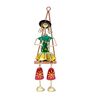 Green & Red Handpainted Musician Doll Metal Wall Art