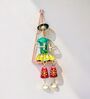 Green & Red Handpainted Musician Doll Metal Wall Art