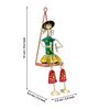 Green & Red Handpainted Musician Doll Metal Wall Art