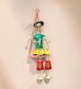 Green & Red Handpainted Musician Doll Metal Wall Art