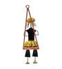 Green & Red Handpainted Musician Doll Metal Wall Art