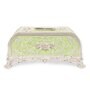 Green & Silver Metal Tissue Box