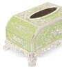 Green & Silver Metal Tissue Box