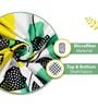 Green & Yellow Microfiber Tropical Leaf 120 Gsm Double Dohar