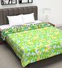 Green & Yellow Microfiber Tropical Leaf 120 Gsm Double Dohar