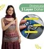 Green & Yellow Microfiber Tropical Leaf 120 Gsm Double Dohar