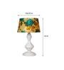 Multicolor Shade Table Lamp With Metal Base