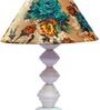 Multicolor Shade Table Lamp With Metal Base