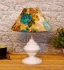 Multicolor Shade Table Lamp With Metal Base