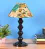 Multicolor Shade Table Lamp With Metal Base