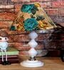 Multicolor Shade Table Lamp With Metal Base