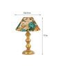 Multicolor Shade Table Lamp With Metal Base