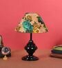 Multicolor Shade Table Lamp With Metal Base