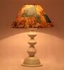 Multicolor Shade Table Lamp With Metal Base