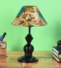 Multicolor Shade Table Lamp With Metal Base