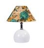 Multicolor Shade Table Lamp With Metal Base