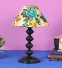 Multicolor Shade Table Lamp With Metal Base