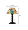 Multicolor Shade Table Lamp With Metal Base