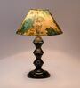 Multicolor Shade Table Lamp With Metal Base