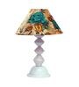 Multicolor Shade Table Lamp With Metal Base