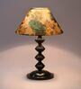 Multicolor Shade Table Lamp With Metal Base