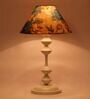 Multicolor Shade Table Lamp With Metal Base