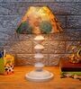Multicolor Shade Table Lamp With Metal Base