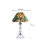Multicolor Shade Table Lamp With Metal Base