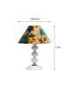 Multicolor Shade Table Lamp With Metal Base