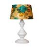 Multicolor Shade Table Lamp With Metal Base