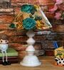 Multicolor Shade Table Lamp With Metal Base