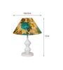 Multicolor Shade Table Lamp With Metal Base