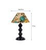 Multicolor Shade Table Lamp With Metal Base