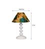 Multicolor Shade Table Lamp With Metal Base