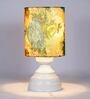 Multicolor Shade Table Lamp With Metal Base