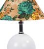 Multicolor Shade Table Lamp With Metal Base