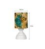 Multicolor Shade Table Lamp With Metal Base
