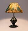 Multicolor Shade Table Lamp With Metal Base