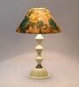 Multicolor Shade Table Lamp With Metal Base