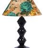 Multicolor Shade Table Lamp With Metal Base
