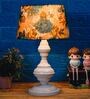 Multicolor Shade Table Lamp With Metal Base