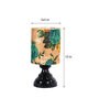 Multicolor Shade Table Lamp With Metal Base