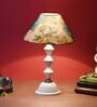 Multicolor Shade Table Lamp With Metal Base
