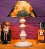 Multicolor Shade Table Lamp With Metal Base