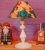 Multicolor Shade Table Lamp With Metal Base