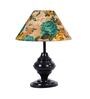 Multicolor Shade Table Lamp With Metal Base