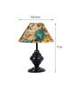 Multicolor Shade Table Lamp With Metal Base